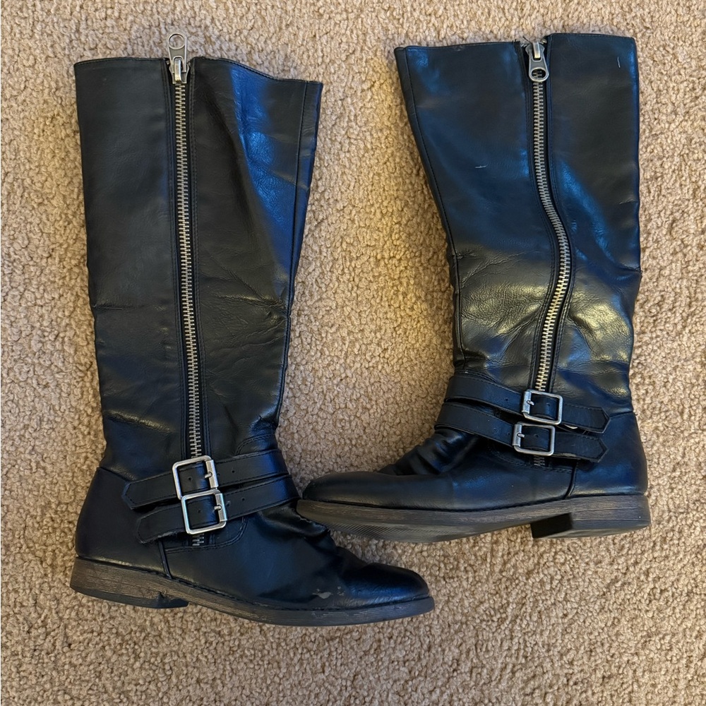 Rampage Black Zip Up Boots